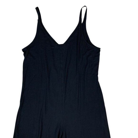 Athleta Black Wide Leg Jumpsuit Medium Soft Lightweight Stretch Travel Lounge - Picture 5 of 6